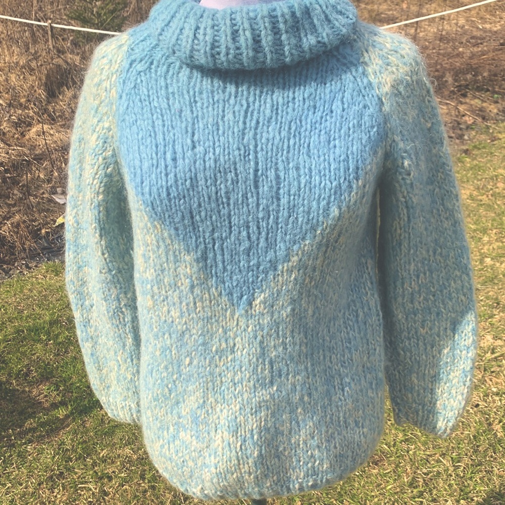 OOAK 50-60s Hand Knit Italian Mohair Sweater Vintage Exc. condition Handcrafted - Picture 2 of 7